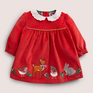 NWT Mini Boden Velvet Smocked Dress